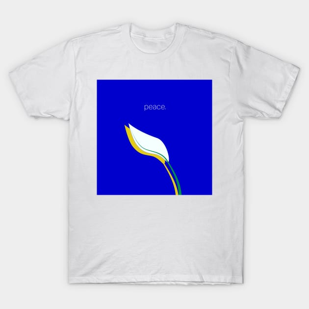 Pro-Ukraine Peace Lily T-Shirt by jennibee20